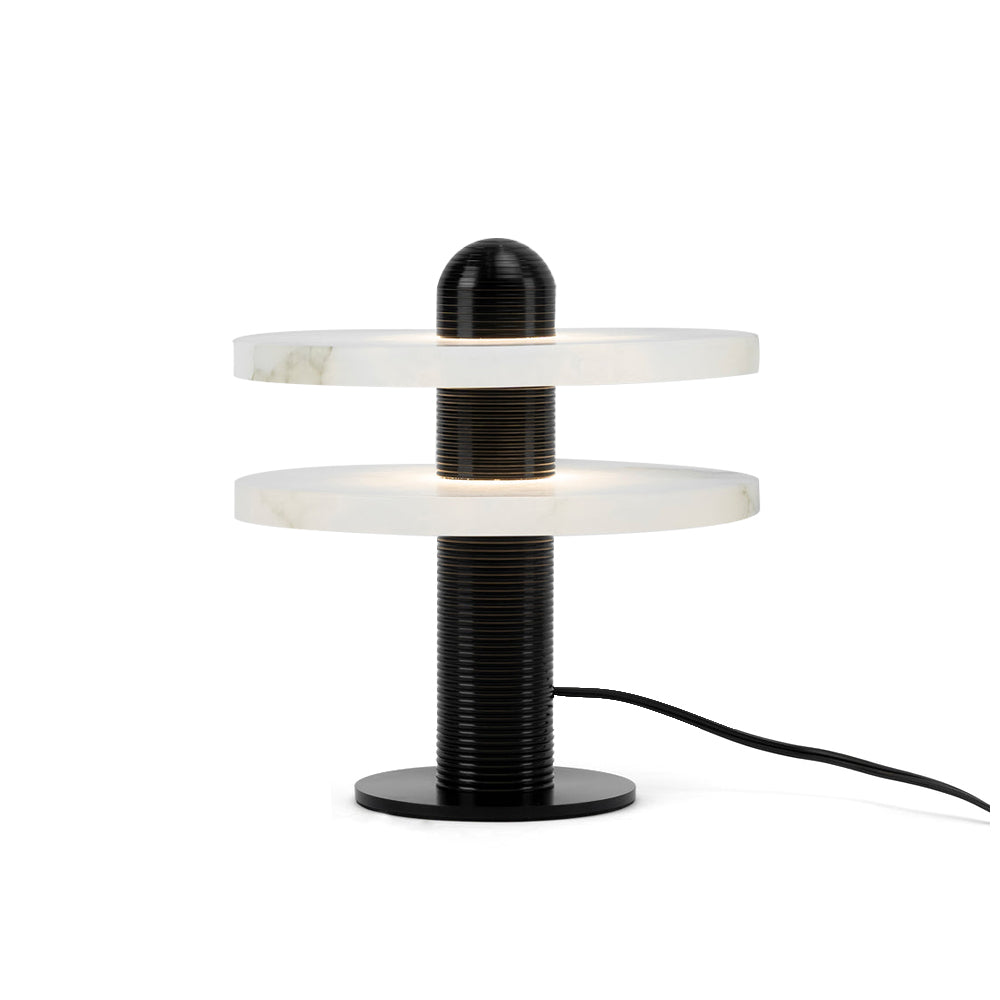 Alabaster Table Lamp with Metal Accent – Modern Bedside or Desk Lamp for Living Room 2
