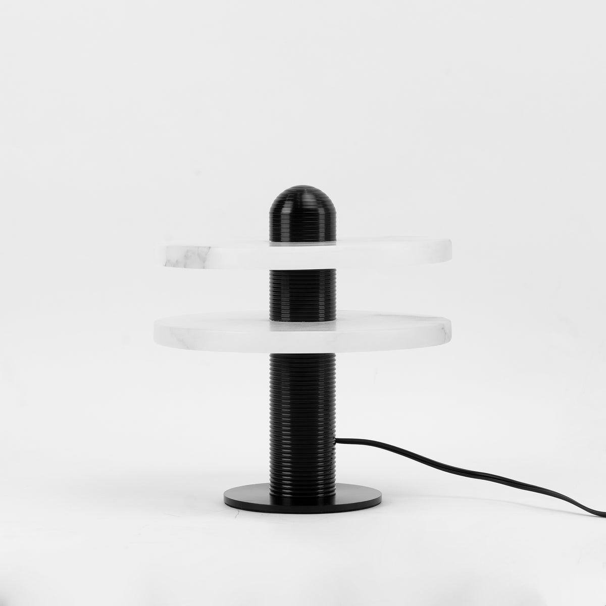 Alabaster Table Lamp with Metal Accent – Modern Bedside or Desk Lamp for Living Room 4