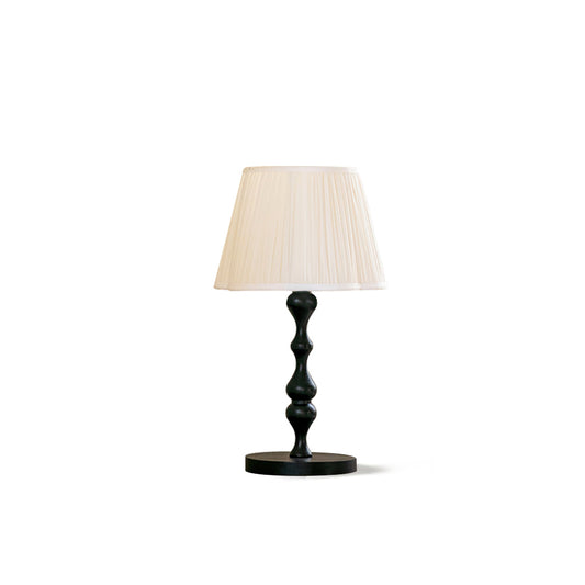 Elegant Table Lamp with Wooden Base and Fabric Shade - Stylish Desk or Bedside Lamp 1