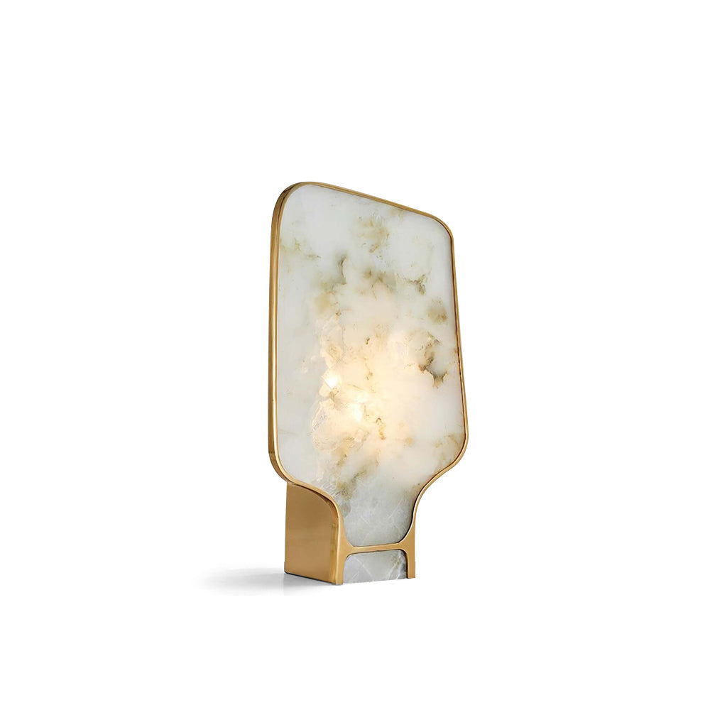 Elegant Alabaster Table Lamp with Intricate Design – 16.9 Height 2