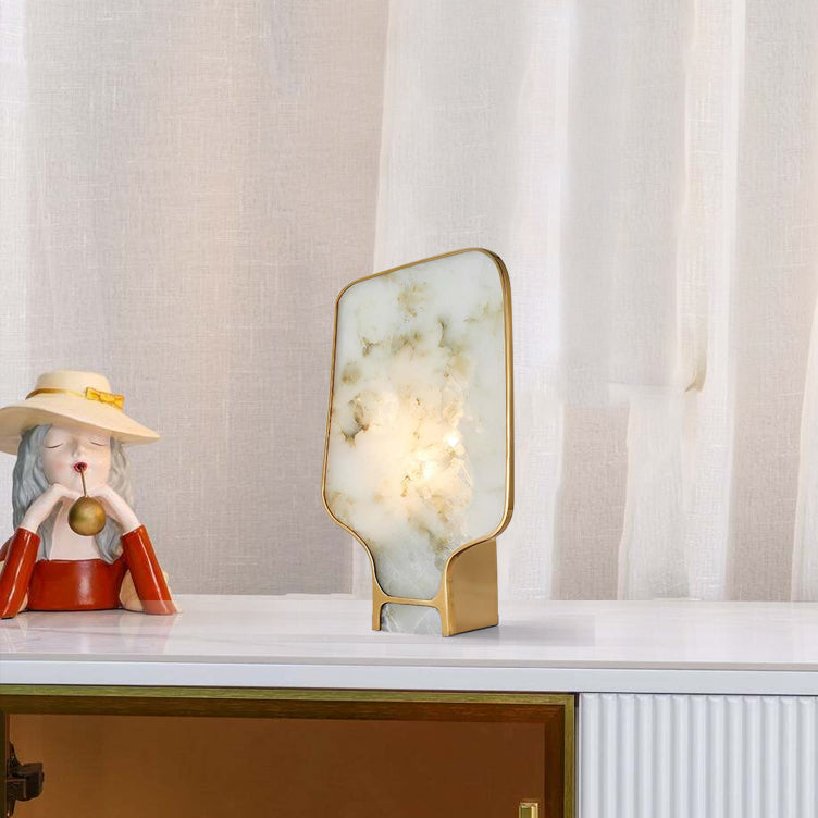 Elegant Alabaster Table Lamp with Intricate Design – 16.9 Height 3