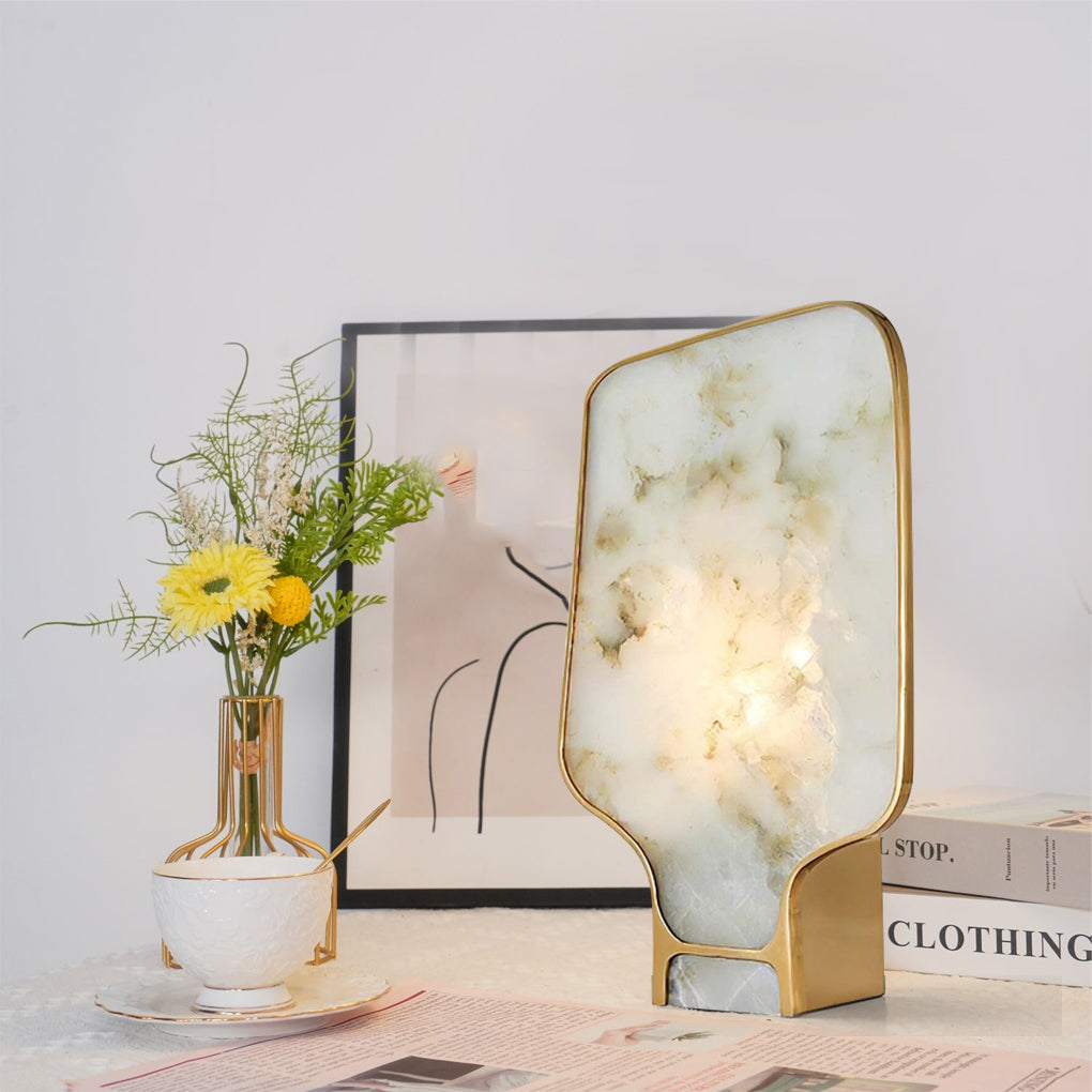 Elegant Alabaster Table Lamp with Intricate Design – 16.9 Height 6
