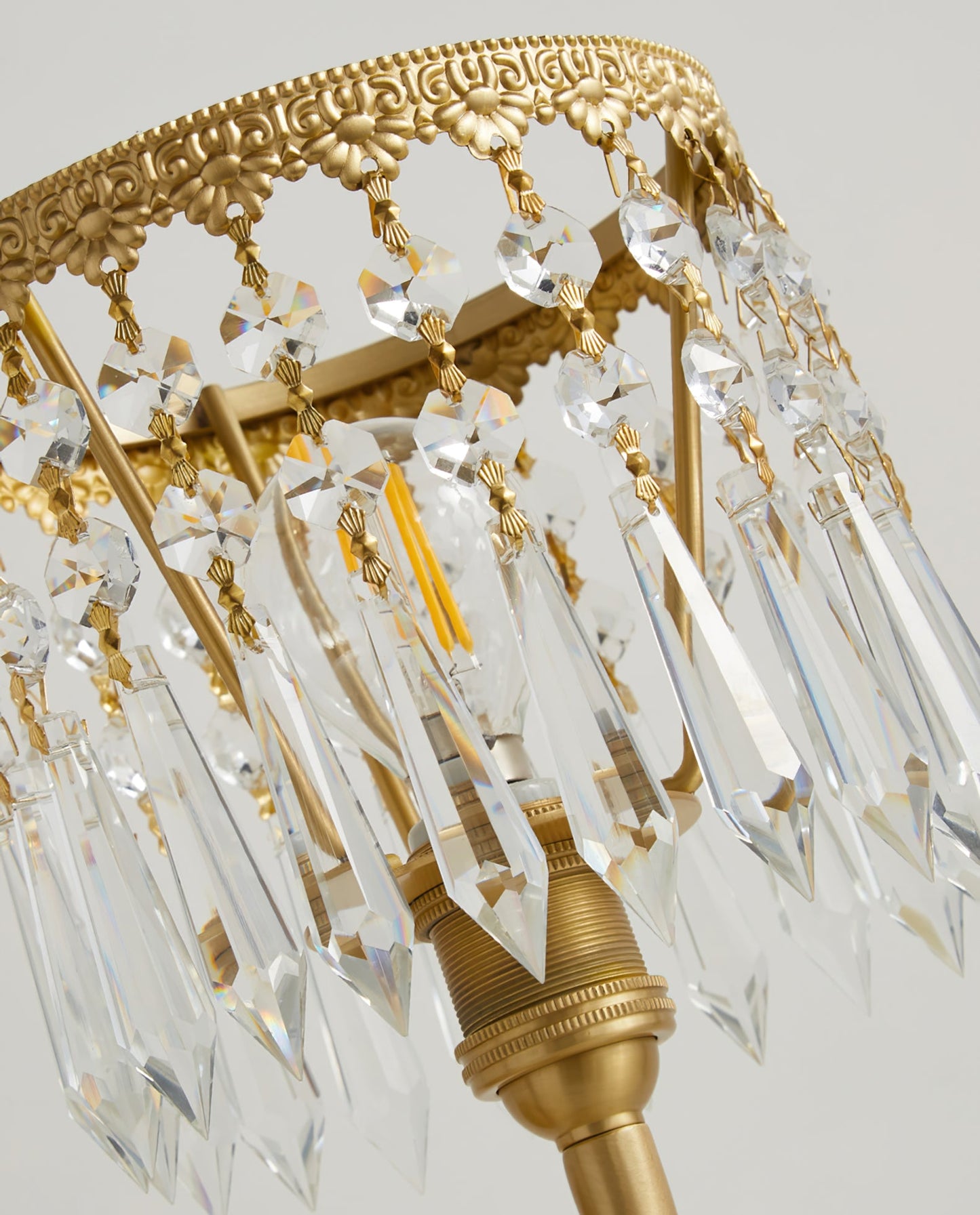 Elegant Angel Crystal Table Lamp – Indoor Lighting with Brass Finish 5