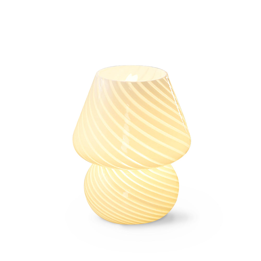 Handmade Glass Table Lamp – Unique Design for Bedroom or Living Room – Soft Glow, E26 Bulb Compatible 2