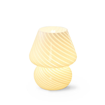 Handmade Glass Table Lamp – Unique Design for Bedroom or Living Room – Soft Glow, E26 Bulb Compatible 2