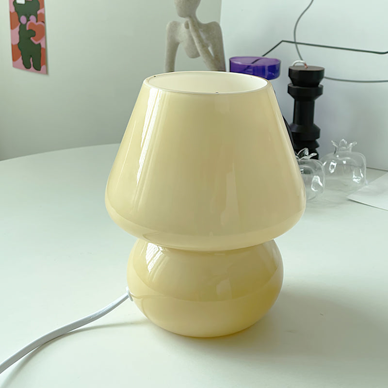 Handmade Glass Table Lamp – Unique Design for Bedroom or Living Room – Soft Glow, E26 Bulb Compatible 10