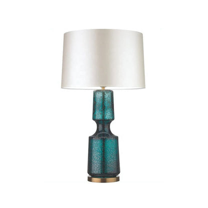 Elegant Teal Table Lamp with Metal and Glass Design – Stylish Bedside or Desk Lamp 11