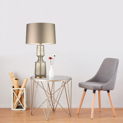 Elegant Teal Table Lamp with Metal and Glass Design – Stylish Bedside or Desk Lamp 4