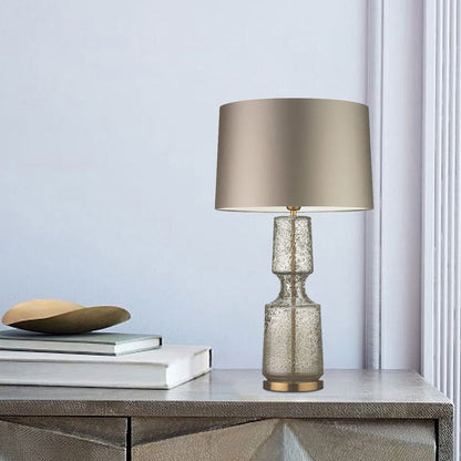 Elegant Teal Table Lamp with Metal and Glass Design – Stylish Bedside or Desk Lamp 6