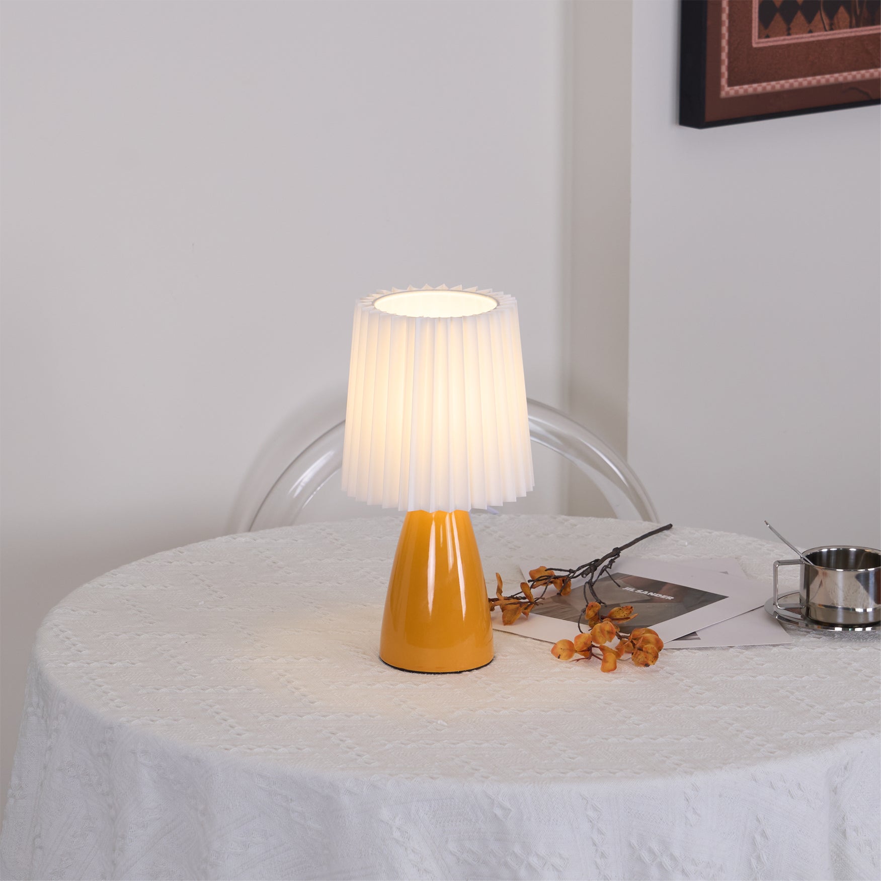 Ceramic Table Lamp with Fabric Shade – Modern Design for Indoor Use 5