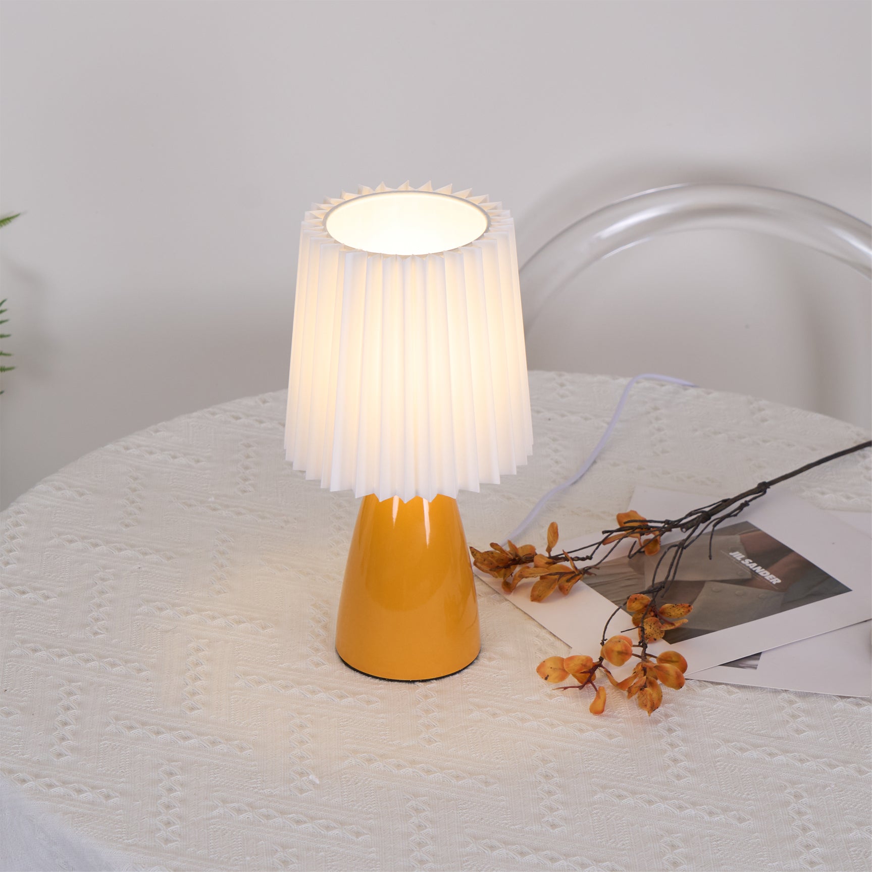 Ceramic Table Lamp with Fabric Shade – Modern Design for Indoor Use 6