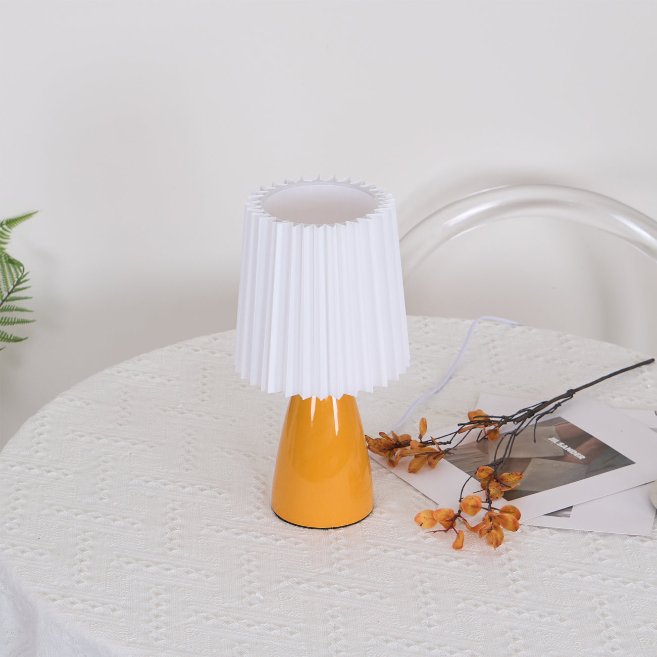 Ceramic Table Lamp with Fabric Shade – Modern Design for Indoor Use 7