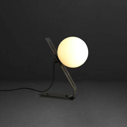 Elegant Table Lamp with Brass and White Glass Shade – 11.8 Height 10