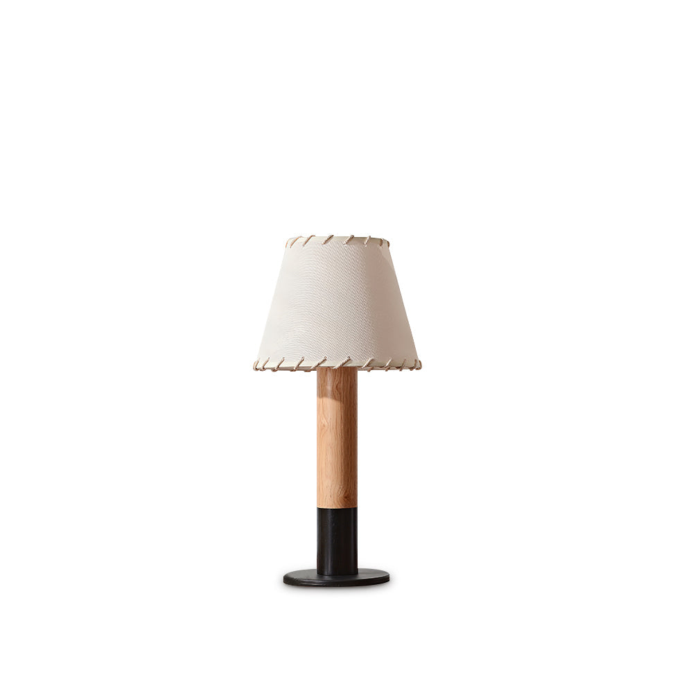 Stylish Table Lamp with Wooden Base and Fabric Shade – Modern Desk and Bedside Lighting 2
