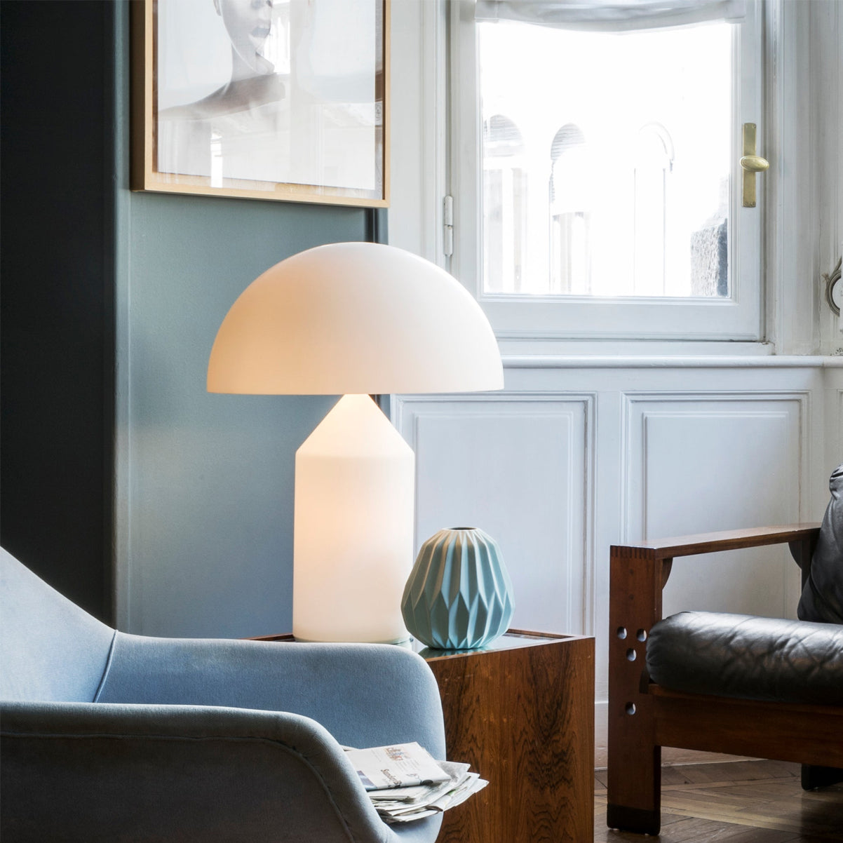 Atollo Glass Table Lamp – Elegant Geometric Design for Home Décor 5