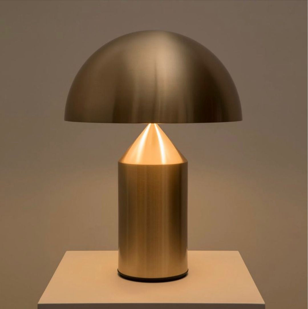 Geometric Metal Table Lamp – Modern Design for Bedroom or Living Room – LED Compatible, Sizes 25cm and 35cm 3