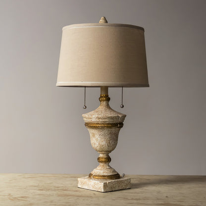 Vintage-Inspired Table Lamp with Antique-Style Base – 30cm for Bedroom or Living Room 4