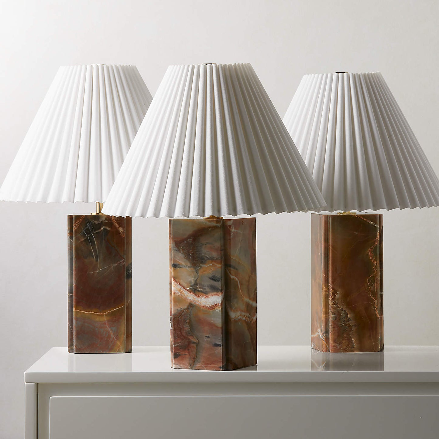 Elegant Marble Table Lamp with Fabric Shade – Stylish Indoor Lighting for Living Room and Bedroom 6