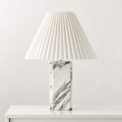 Elegant Marble Table Lamp with Fabric Shade – Stylish Indoor Lighting for Living Room and Bedroom 10