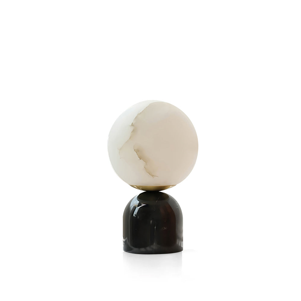 Elegant Table Lamp with Alabaster Base and Marble Stand – Indoor Lighting 2
