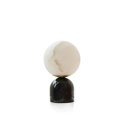 Elegant Table Lamp with Alabaster Base and Marble Stand – Indoor Lighting 2