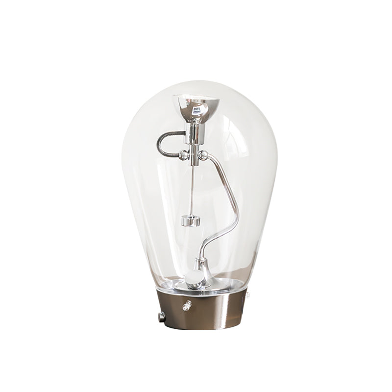 Blow Table Lamp with Clear Glass Shade and Metal Body – Modern Indoor Lighting 1