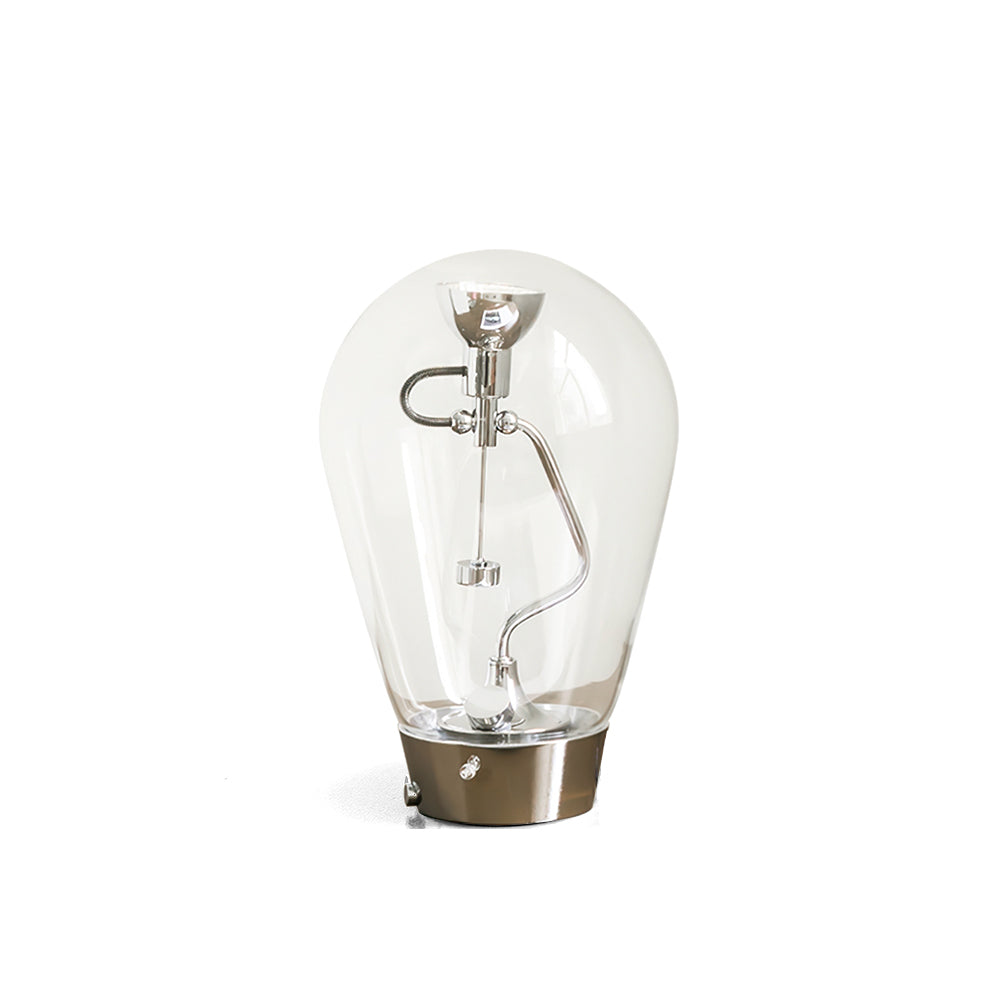 Blow Table Lamp with Clear Glass Shade and Metal Body – Modern Indoor Lighting 2