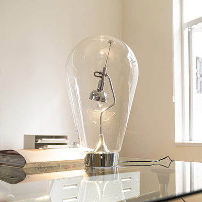 Blow Table Lamp with Clear Glass Shade and Metal Body – Modern Indoor Lighting 9