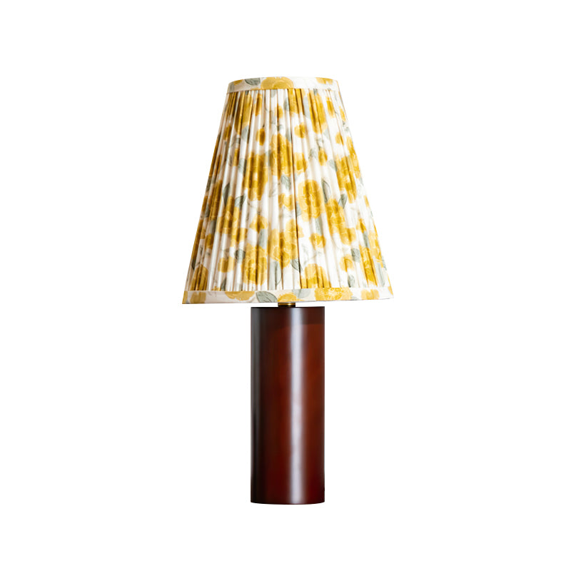 Elegant Wooden Table Lamp with Flower Shade – Versatile Nightstand and Desk Lighting 10