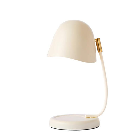 Modern Candle Table Lamp with Curved Metal Shade – Indoor Lighting Fixture 1
