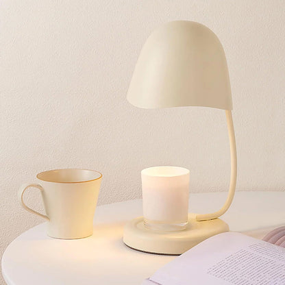 Modern Candle Table Lamp with Curved Metal Shade – Indoor Lighting Fixture 3