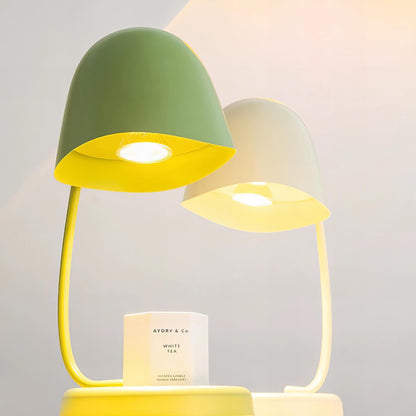 Modern Candle Table Lamp with Curved Metal Shade – Indoor Lighting Fixture 9