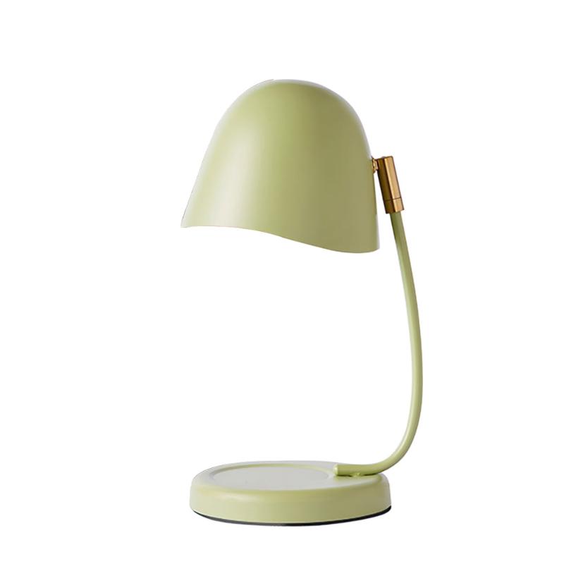 Modern Candle Table Lamp with Curved Metal Shade – Indoor Lighting Fixture 10
