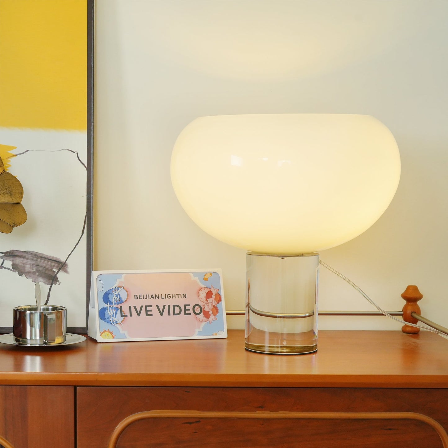 Buds Table Lamp with Warm LED Light – Modern Glass and Acrylic Design 6