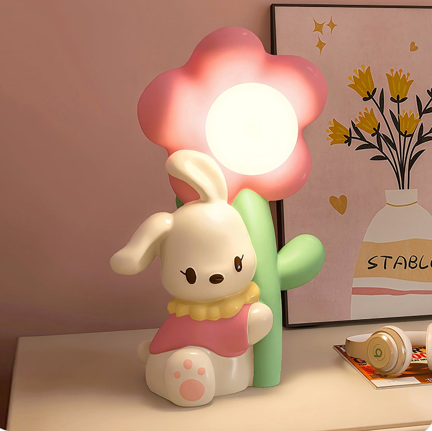 Bunny Table Lamp with LED Light – Adorable Indoor Companion for Kids 3
