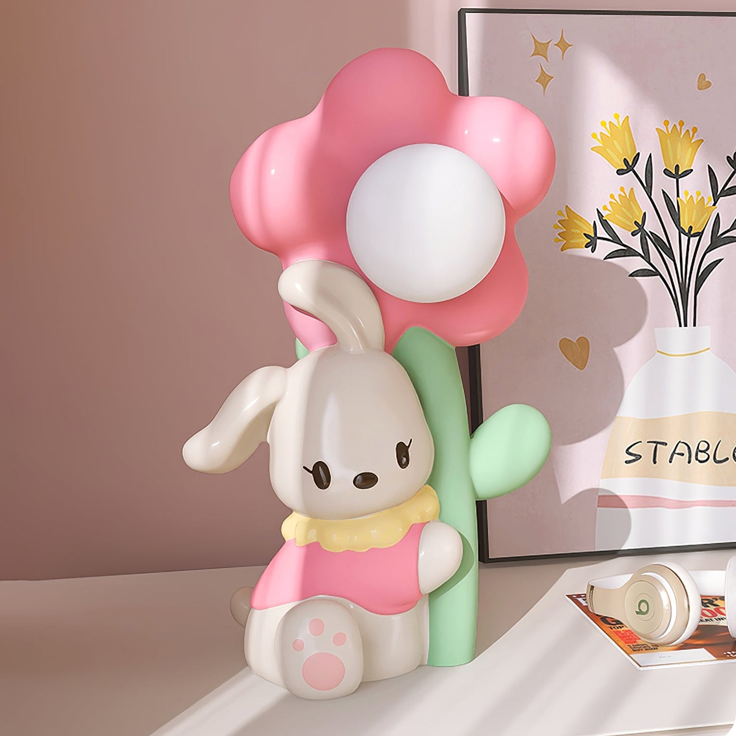 Bunny Table Lamp with LED Light – Adorable Indoor Companion for Kids 4