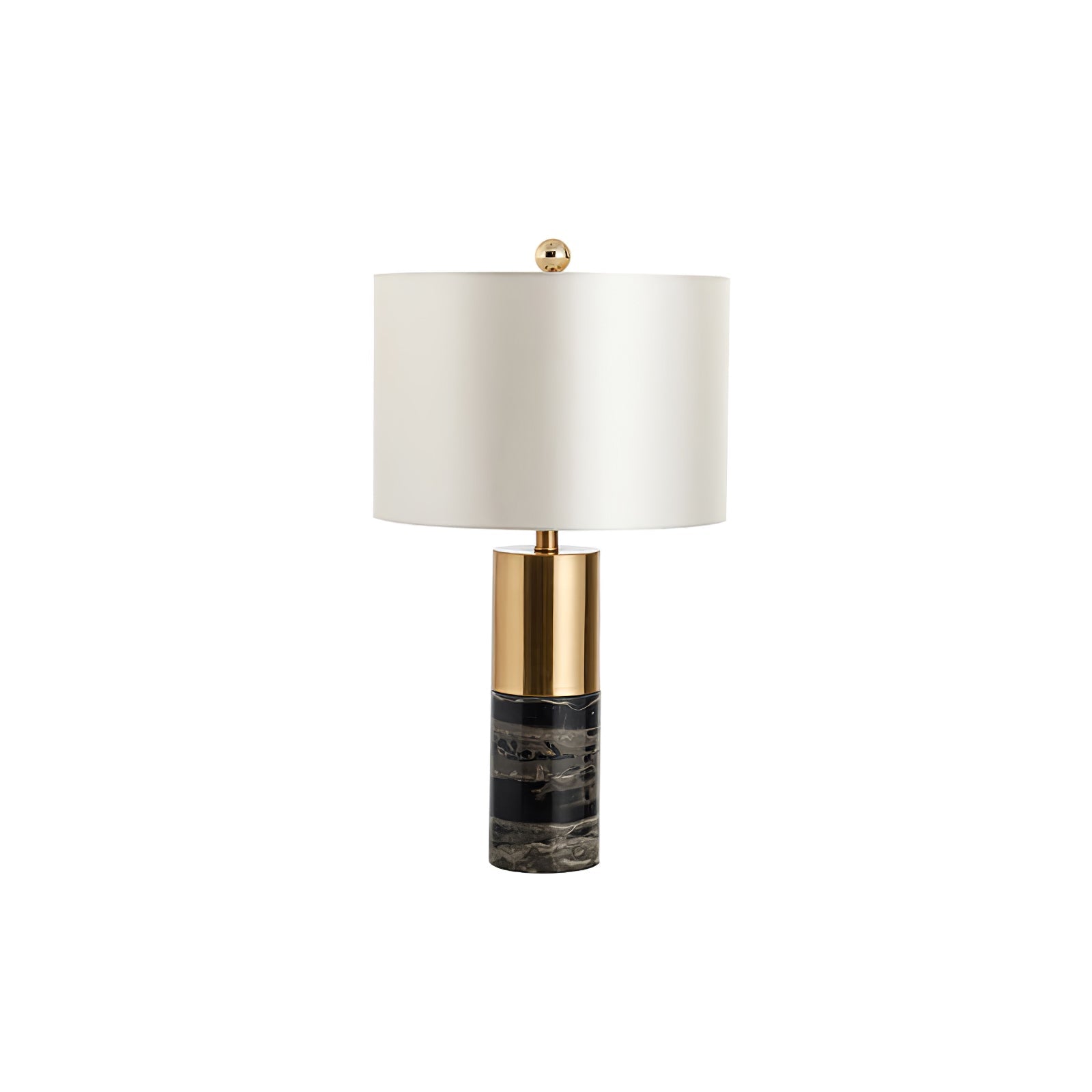 Cairo Marble Table Lamp with Fabric Shade – Elegant Indoor Lighting Fixture 1
