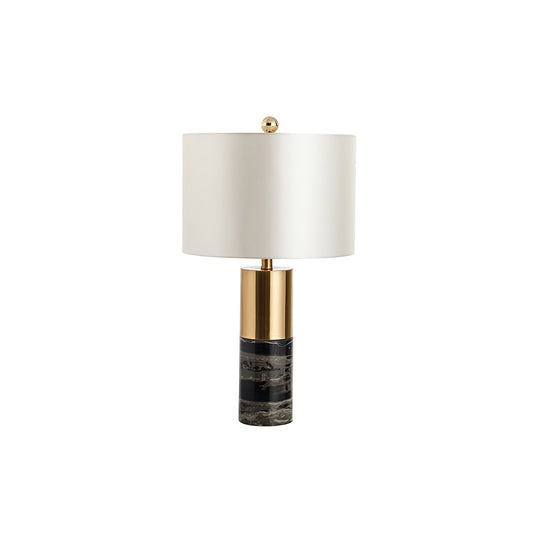 Cairo Marble Table Lamp with Fabric Shade – Elegant Indoor Lighting Fixture 1