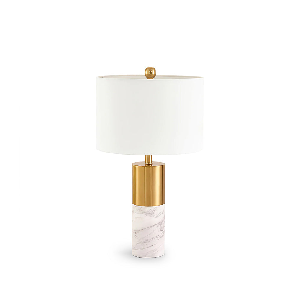 Cairo Marble Table Lamp with Fabric Shade – Elegant Indoor Lighting Fixture 2
