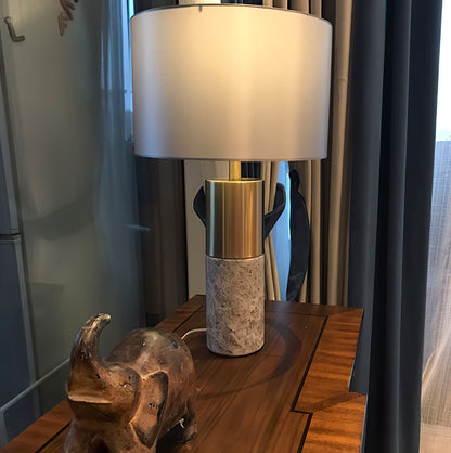 Cairo Marble Table Lamp with Fabric Shade – Elegant Indoor Lighting Fixture 9