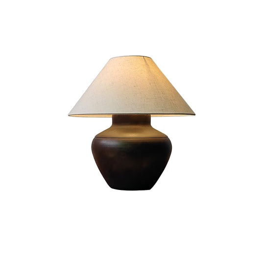 Calabria Ceramic Table Lamp with Grey Linen Shade – 45cm Height 1