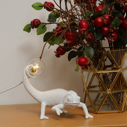 Chameleon Table Lamp - Unique Colorful Resin Design for Bedroom or Living Room 6