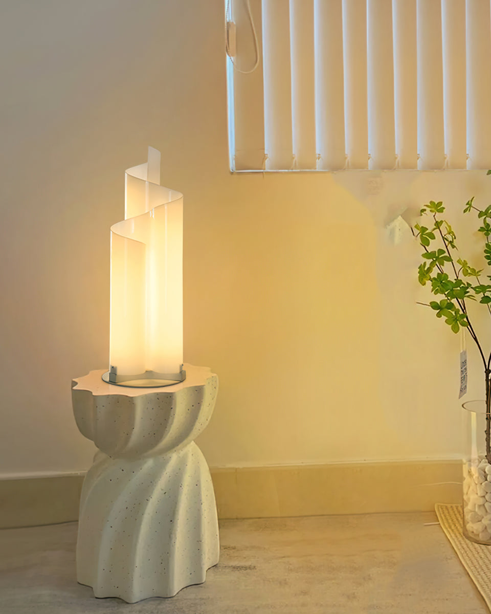 Modern Spiral Table Lamp with Integrated LED – 22cm Diameter, 77cm Height 8