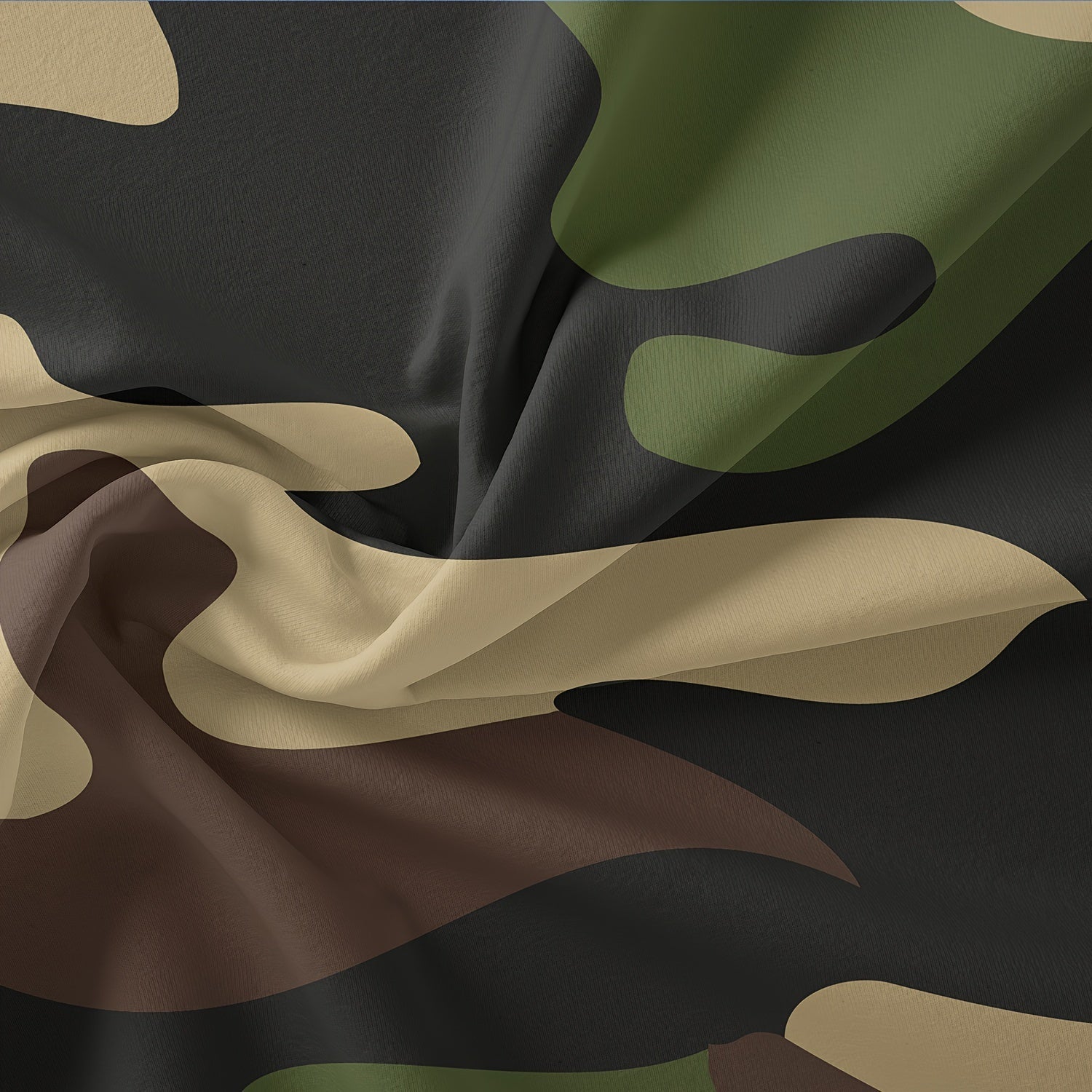 Camouflage Duvet Cover Set Green Brown Polyester Cotton King Size 3