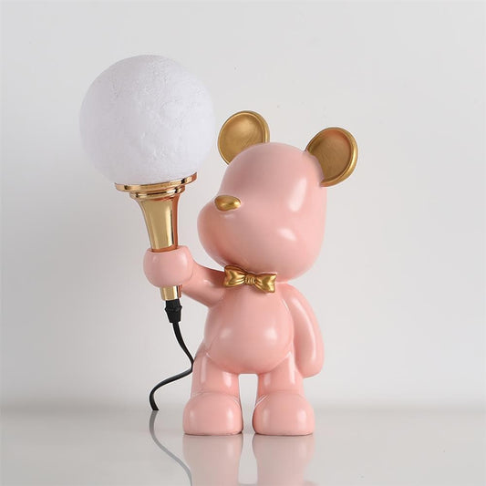 Creative Bear Planet Table Lamp – Colorful 3D Design for Kids' Rooms – LED Compatible 1