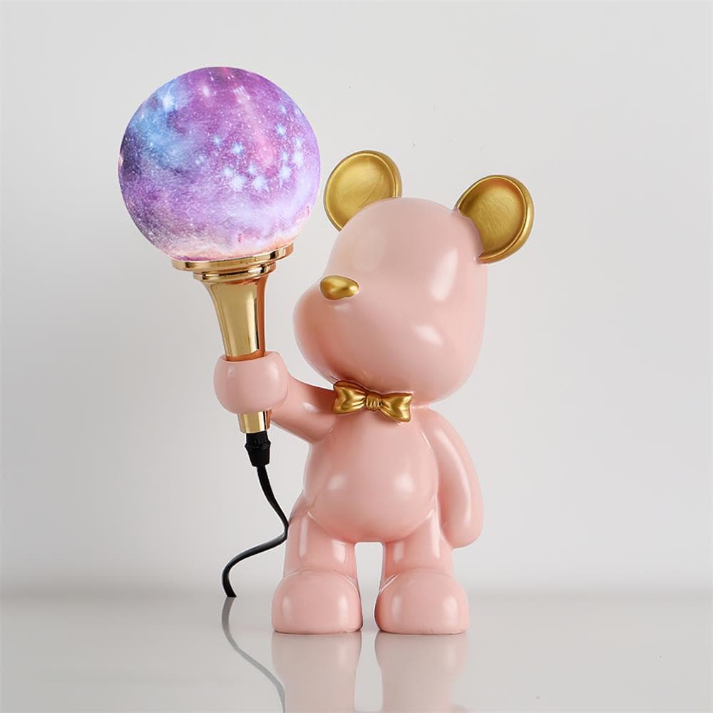Creative Bear Planet Table Lamp – Colorful 3D Design for Kids' Rooms – LED Compatible 10