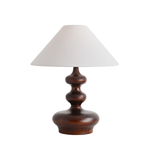 Modern Table Lamp with Wood Base and Fabric Shade – 45cm Height 1