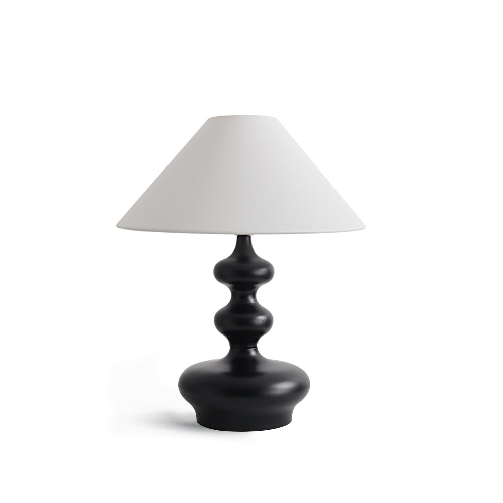 Modern Table Lamp with Wood Base and Fabric Shade – 45cm Height 2