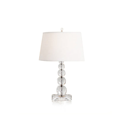 Crystal Ball Table Lamp with Linen Shade - Elegant Bedside or Desk Lamp for Living Room and Bedroom 2