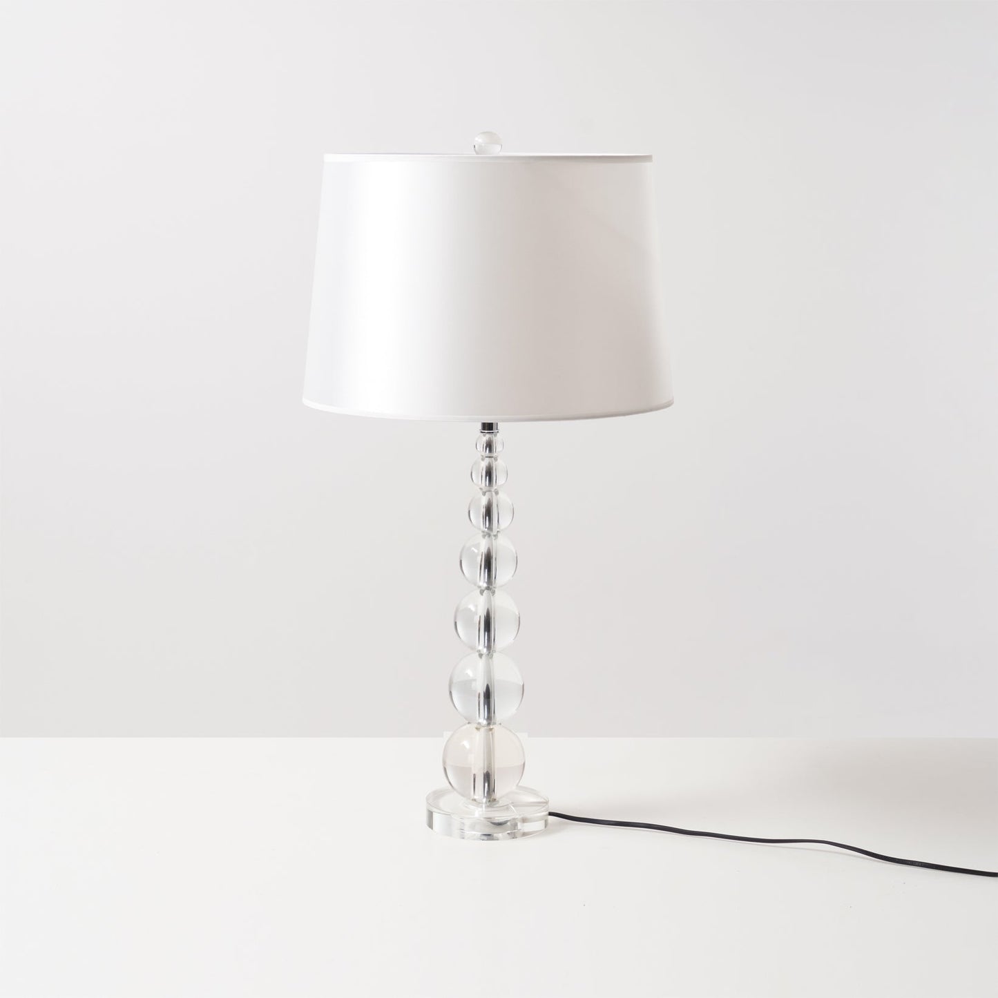 Crystal Ball Table Lamp with Linen Shade - Elegant Bedside or Desk Lamp for Living Room and Bedroom 8
